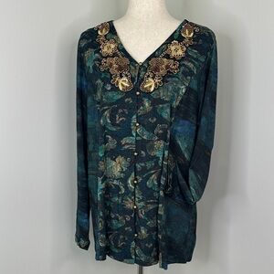 Soft Surroundings Del Bosque Starry Night Tunic Top